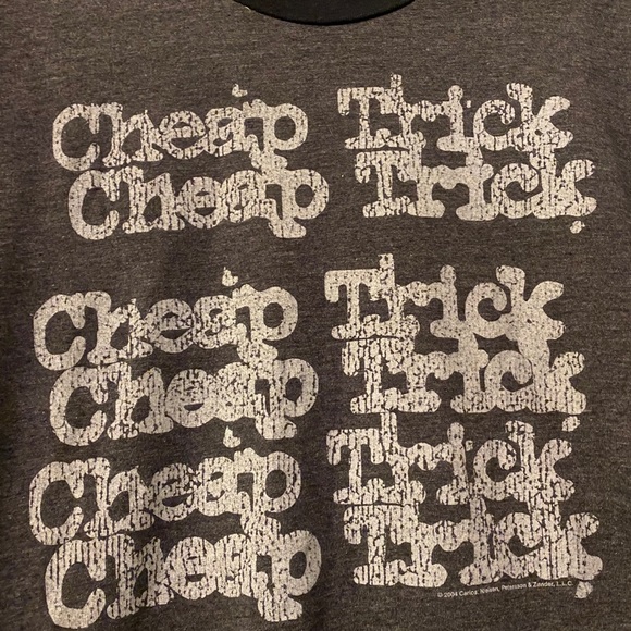 Vintage Cheap Trick Heather Grey Ringer Band Tee - Picture 2 of 6